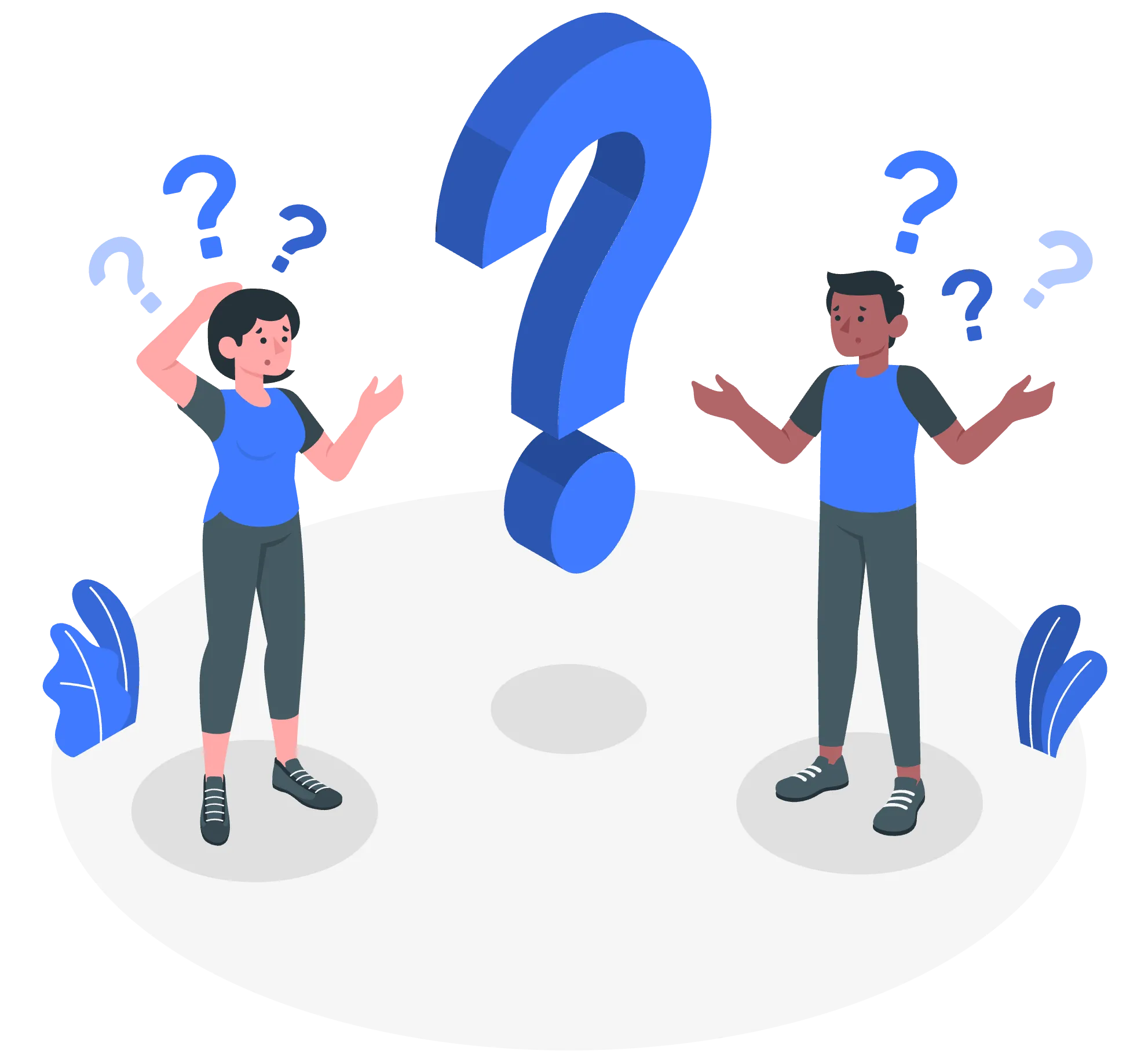 A cartoon illustration showing confusion or lack of clarity
